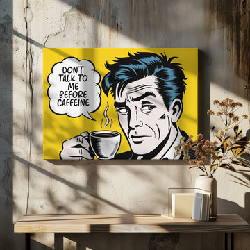 Grumpy Morning Coffee | Canvas - Room Interior 2