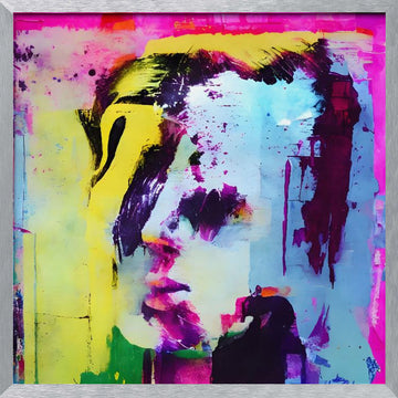 Vibrant Pop Expression | Poster - Silver Frame Interior