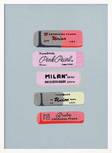 Retro Eraser Collection | Poster - White Frame Interior
