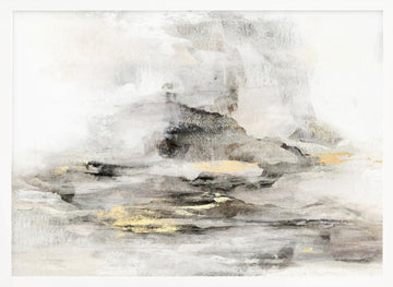 Abstract Gold Landscape | Poster - White Frame Interior