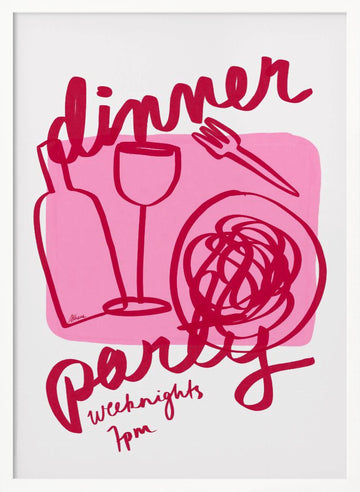 Dinner Party | Poster - White Frame Interior