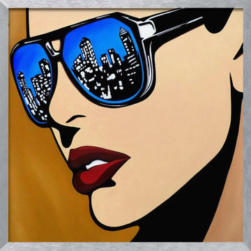 Reflective City Style | Poster - Silver Frame Interior