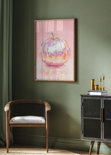 Iridescent Disco Pumpkin | Poster - Room Interior 2