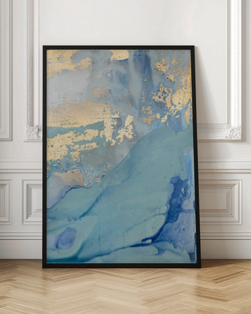 Golden Wavescape | Poster - Room Interior 1