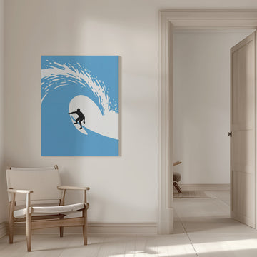 Surfer In The Tube | Canvas - Room Interior 1