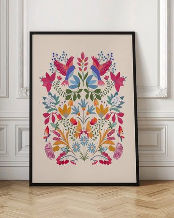 Vibrant Folk Garden | Poster - Room Interior 1