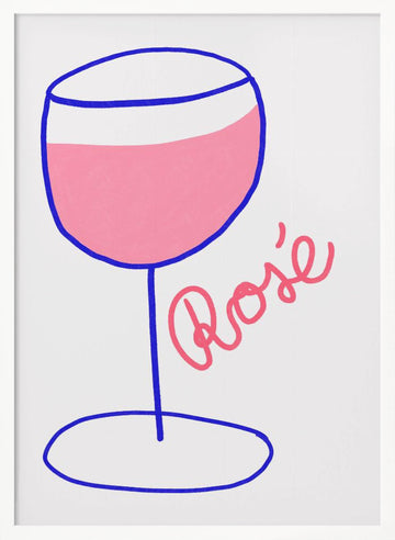 Rosé | Poster - White Frame Interior