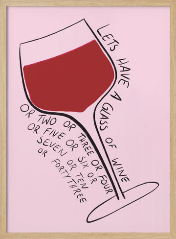 Wine x 43 | Poster - Wood Frame Interior