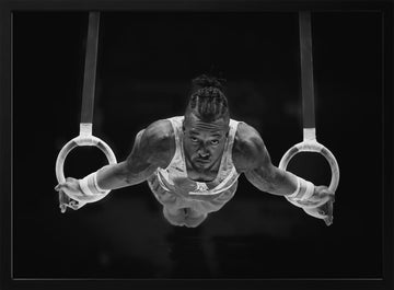 Focused Gymnast Power | Poster - Black Metal Frame Interior