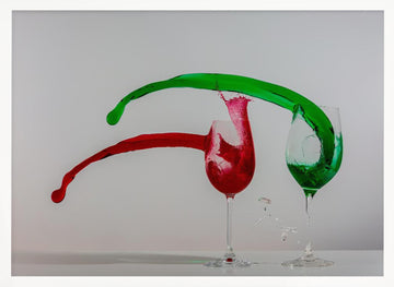 Vibrant Wine Splash | Poster - White Frame Interior