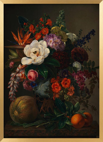 A Vase With Flowers | Poster - Gold Frame Interior