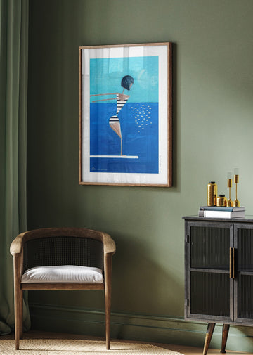 Summer Pool Diver | Poster - Room Interior 2
