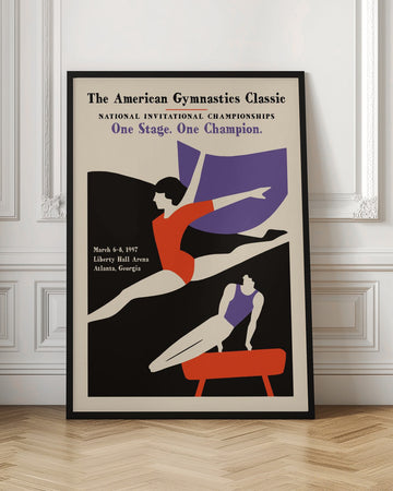 Retro Gymnastics Action | Poster - Room Interior 1