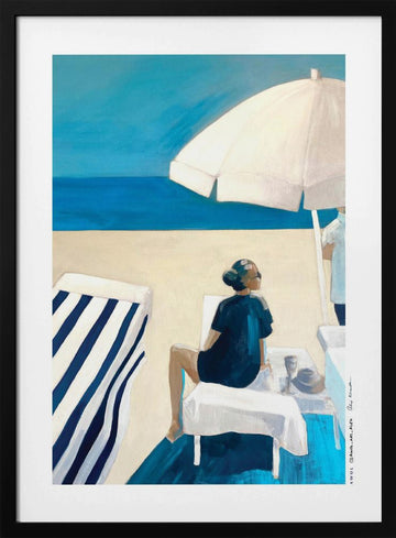 Beach Day Serenity | Poster - Black Metal Frame Interior