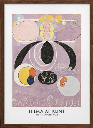 The Ten Largest No.6 Poster | Poster - Walnut Frame Interior