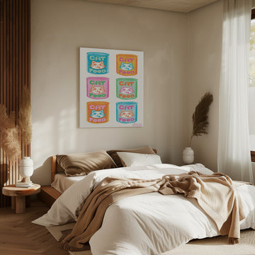 Pop Art Cat Food | Canvas - Room Interior 2