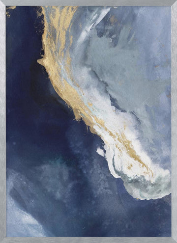 Golden Drift | Poster - Silver Frame Interior