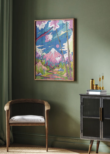 Mount Fuji Cherry Path | Poster - Room Interior 2