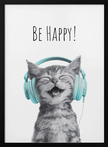 Happy Kitten Music | Poster - Black Metal Frame Interior