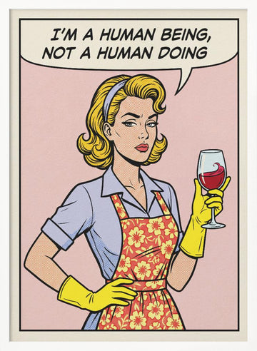 Human Being Pop Art | Poster - White Frame Interior