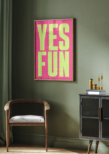 Vibrant Yes Fun | Poster - Room Interior 2