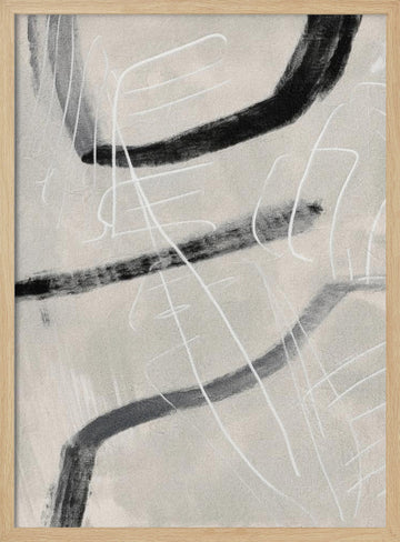 Dynamic Abstract Curves | Poster - Wood Frame Interior