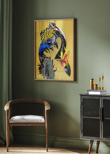 Golden Peacock Woman | Poster - Room Interior 2