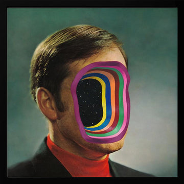 Man's Cosmic Face | Poster - Black Metal Frame Interior
