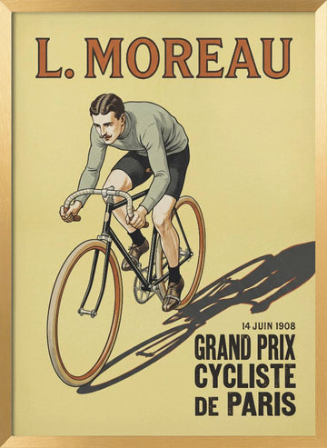 Vintage Cycling Race | Poster - Gold Frame Interior
