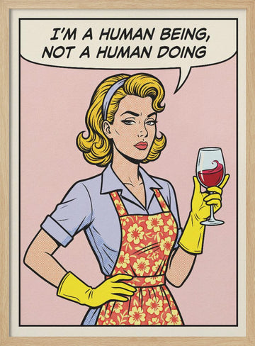 Human Being Pop Art | Poster - Wood Frame Interior