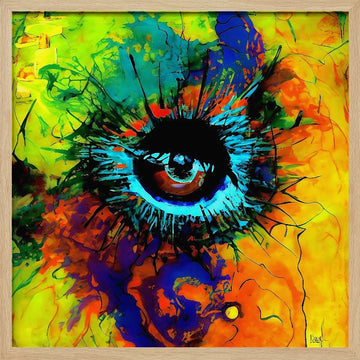 Dynamic Abstract Eye | Poster - Wood Frame Interior