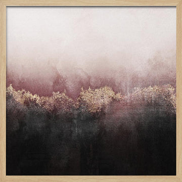 Golden Forest Mist | Poster - Wood Frame Interior