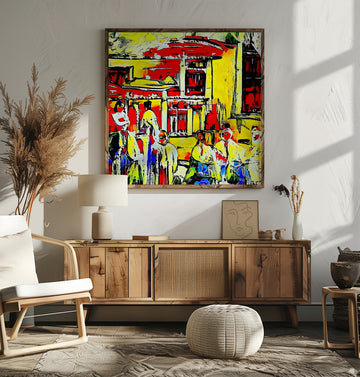 Colorful Street Market | Poster - Room Interior 2