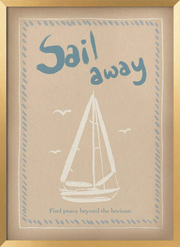 Sail Away Serenity | Poster - Gold Frame Interior