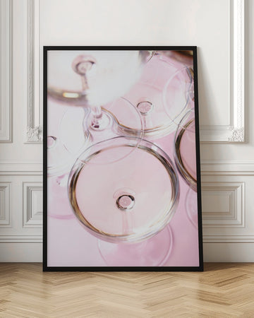 Soft Pink Champagne Glasses | Poster - Room Interior 1