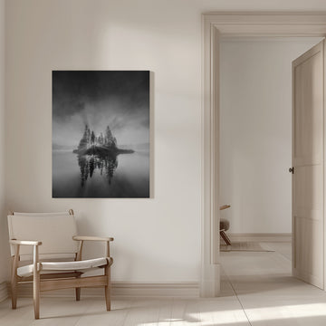 Misty Island Sunrays | Canvas - Room Interior 1