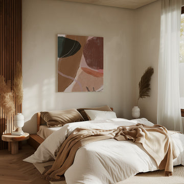 Muted Organic Shapes | Canvas - Room Interior 2
