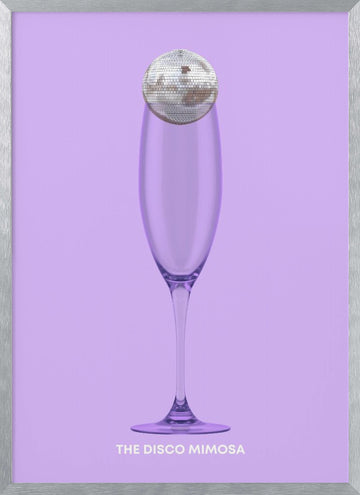 Disco Mimosa | Poster - Silver Frame Interior
