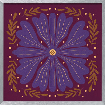 Rich Purple Bloom | Poster - Silver Frame Interior