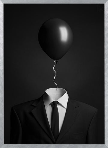 Surreal Business Suit | Poster - Silver Frame Interior