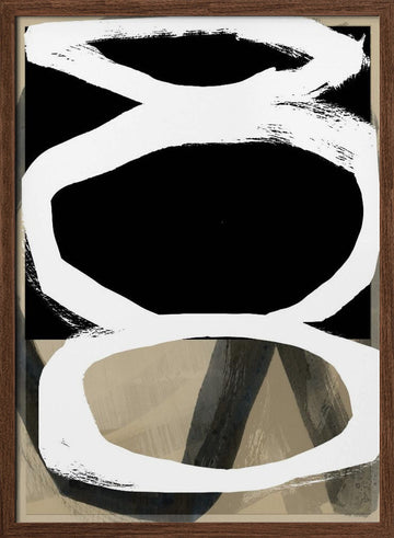 Bold Organic Shapes | Poster - Walnut Frame Interior