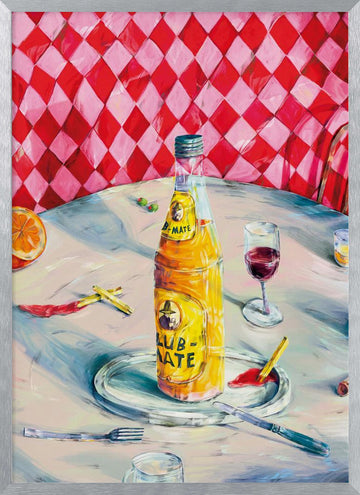 Vibrant Table Still Life | Poster - Silver Frame Interior