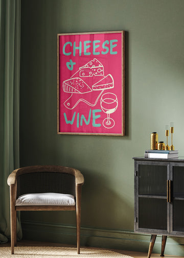 Cheese and Wine Delight | Poster - Room Interior 2