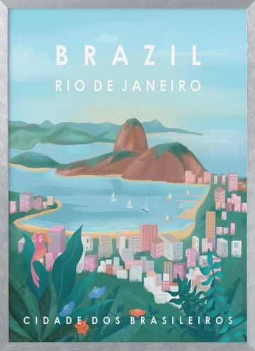Brazil | Poster - Silver Frame Interior