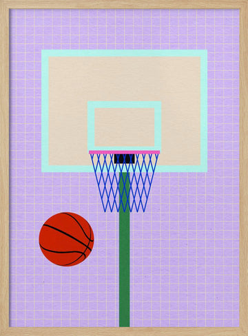 New York Basketball | Poster - Wood Frame Interior