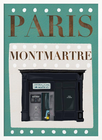 Paris Montmartre Photo Booth | Poster - White Frame Interior