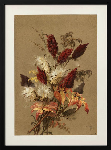 Sumac and Milkweed By Ellen Thayer Fisher | Poster - Black Metal Frame Interior