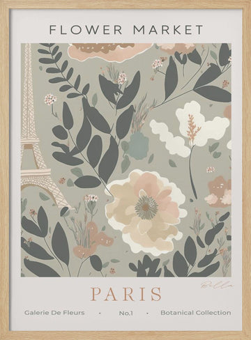 Paris Flower Market | Poster - Wood Frame Interior