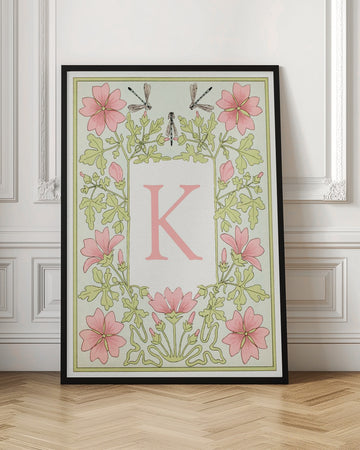 Floral K and Dragonflies | Poster - Room Interior 1