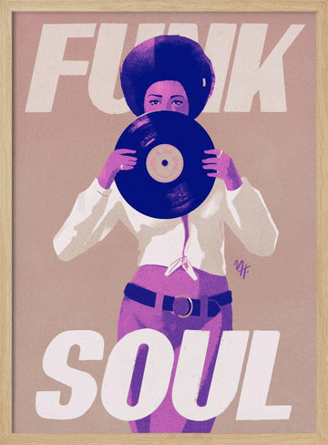 Retro Funk Soul | Poster - Wood Frame Interior